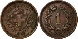World Coins - Coin, Switzerland, Rappen, 1911, Bern, , Bronze, KM:3.2