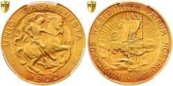 World Coins - Catalanist Union, 20 Pesetas, 1900, Barcelona, Gold, PCGS, , Calico: 88