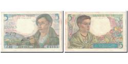 World Coins - Banknote, France, 5 Francs, 1943, 1943-08-05, AU(55-58), Fayette:5.3, KM:98a
