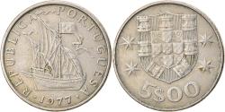 World Coins - Coin, Portugal, 5 Escudos, 1977, , Copper-nickel, KM:591