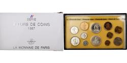 World Coins - France, Coffret 1 c. à 100 frs., 1987, MDP, série FDC,