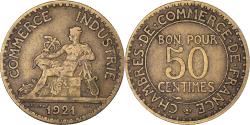 World Coins - Coin, France, Chambre de commerce, 50 Centimes, 1921, Paris,