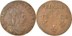 World Coins - Coin, France, Louis XIV, Liard de France au buste juvénile, deuxième type