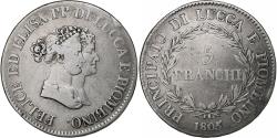 World Coins - ITALIAN STATES, LUCCA, Felix and Elisa, 5 Franchi, 1805, Firenze, Silver