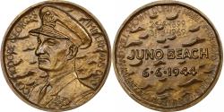 World Coins - Belgium, Medal, Georges Timmermans, Juno Beach, 1969, Bronze, Fisch,