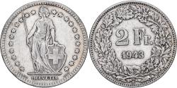 World Coins - Switzerland, 2 Francs, 1943, Bern, Silver, , KM:21