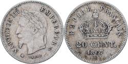 World Coins - Coin, France, Napoleon III, 20 Centimes, 1867, Strasbourg, , Silver