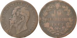 World Coins - Coin, Italy, Vittorio Emanuele II, 10 Centesimi, 1867, Strasbourg,