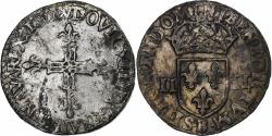 World Coins - France, Louis XIII, 1/4 Ecu, 1615, Rouen, , Silver, Gadoury:27