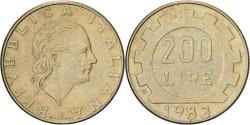 World Coins - Italy, 200 Lire, 1983, Rome, Aluminum-Bronze, , KM:105
