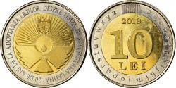 World Coins - Coin, Moldova, 10 Lei, 2019, 30 ans de la langue d’Etat, , Bi-Metallic