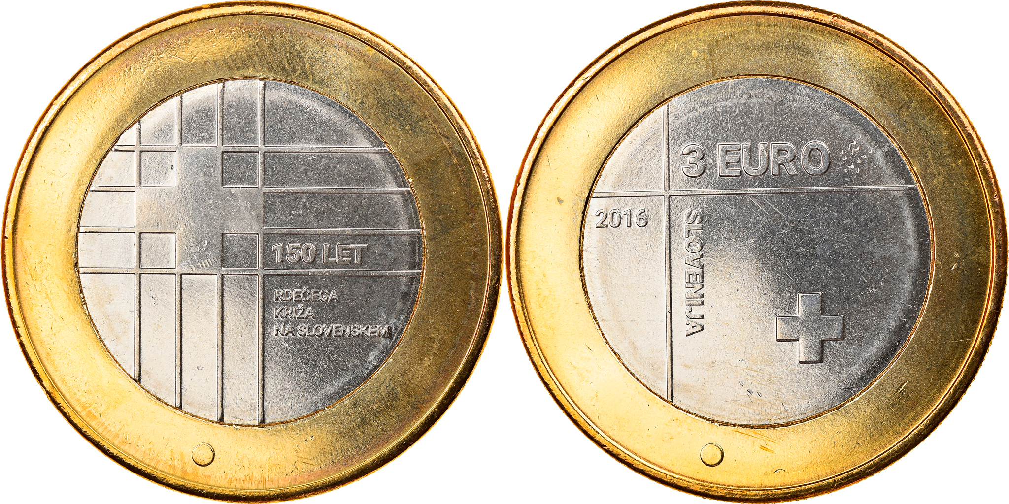 Slovenia 3 Euro 2016 150 years Red Cross