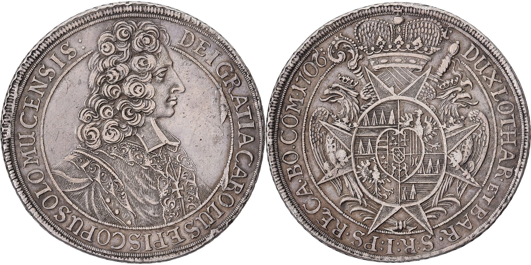 AUSTRIAN STATES, OLMUTZ, Charles III Joseph, Thaler, 1706, Olomouc,
