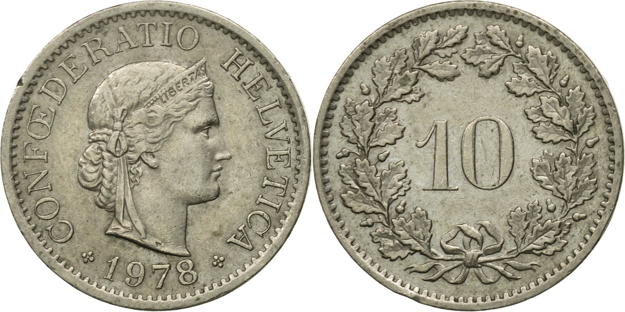 Coin, Switzerland, 10 Rappen, 1978, Bern, , Copper-nickel, KM:27