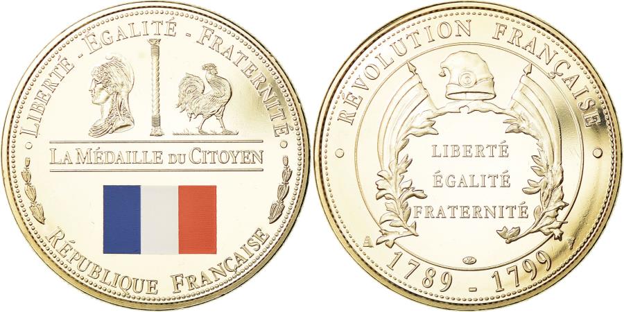 World Coins - France, Medal, Révolution Française, Médaille du Citoyen,