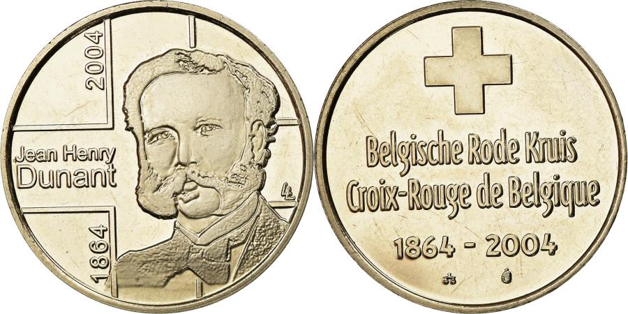 Belgium Token Medicine Croix Rouge De Belgique 2004 Copper Nickel