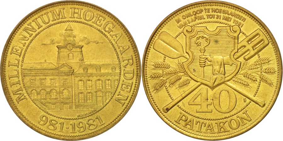 Belgium, Token, Touristic token, Millenium Hoegaarden, 40 patagon