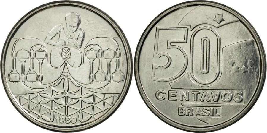 1989 Brazil 50 Centavos