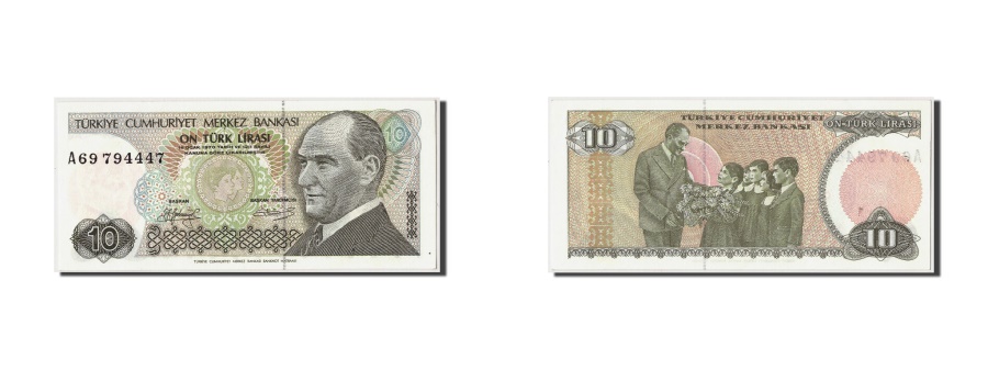 World Coins - Turkey, 10 Lira, L.1970 (1979), KM:192, Undated, UNC(65-70)