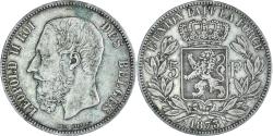 World Coins - Coin, Belgium, Leopold II, 5 Francs, 5 Frank, 1873, Brussels, , Silver