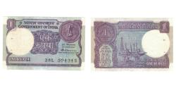 World Coins - Banknote, India, 1 Rupee, 1986, KM:78Ac, AU(55-58)