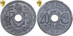 World Coins - France, 20 Centimes, Lindauer, 1945, Paris, Zinc, PCGS, , Gadoury:324
