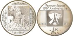 World Coins - France, 1-1/2 Euro, 150e Anniversaire France - Japon, 2008, Paris, Silver