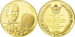 World Coins - France, Medal, L'Histoire de la Conquête de l'Air, Thaddens C. Lowe, Aviation