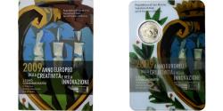 World Coins - San Marino, 2 Euro, European Year of Creativity and Innovation, Coin card, 2009