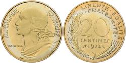World Coins - Coin, France, Marianne, 20 Centimes, 1974, Paris, série FDC,