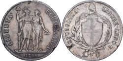 World Coins - Ligurian Republic, 8 Lire, 1798, Genoa, Silver, , KM:266.1