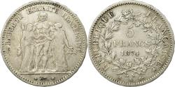 World Coins - Coin, France, Hercule, 5 Francs, 1874, Bordeaux, , Silver, KM:820.2