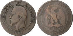 World Coins - France, Napoleon III, 10 Centimes, 1861, Bordeaux, Bronze,