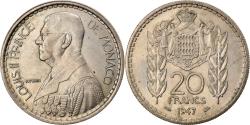 World Coins - Coin, Monaco, Louis II, 20 Francs, Vingt, 1947, , Copper-nickel, KM:124