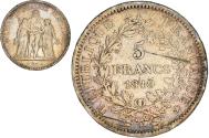 World Coins - Coin, France, Hercule, 5 Francs, 1849, Strasbourg, , Silver, KM:756.2