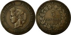 World Coins - Coin, France, Cérès, 5 Centimes, 1880, Paris, , Bronze, Gadoury:157a