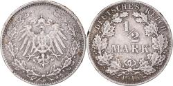 World Coins - Coin, GERMANY - EMPIRE, 1/2 Mark, 1915, Munich, , Silver, KM:17