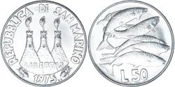 World Coins - Coin, San Marino, 50 Lire, 1975, Rome, FDC, , Steel, KM:45