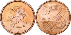 World Coins - Finland, 2 Centimes, 2000, Vantaa, Copper Plated Steel,