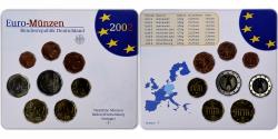World Coins - Germany, 1 Cent to 2 Euro, 2002, Stuttgart, euro set,