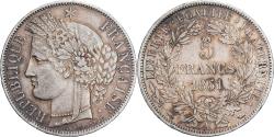 World Coins - France, 5 Francs, Cérès, 1851, Paris, Silver, , Gadoury:719, KM:761.1