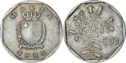 World Coins - Coin, Malta, 50 Cents, 1991