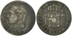 World Coins - Coin, Spain, Alfonso XII, 50 Centimos, 1885, Madrid, , Silver, KM:685