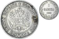 World Coins - Coin, Finland, Alexander III, Markka, 1893, Helsinki, , Silver, KM:3.2