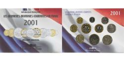World Coins - Coin, France, Coffret 1 c. à 20 frs., 2001, Monnaie de Paris, BU,