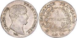 World Coins - France, Napoléon Bonaparte, 1 Franc, An 12, La Rochelle, Silver,