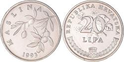 World Coins - Coin, Croatia, 20 Lipa, 1993, , Nickel plated steel, KM:7