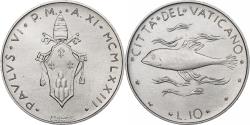 World Coins - Vatican, Paul VI, 10 Lire, 1973 (Anno XI), Rome, Aluminum, , KM:119