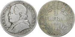World Coins - ITALIAN STATES, 1 Lira, 1867, Roma, KM #1378, , Silver, 4.90