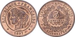 World Coins - France, 5 Centimes, Cérès, 1897, Paris, Bronze, , Gadoury:157a